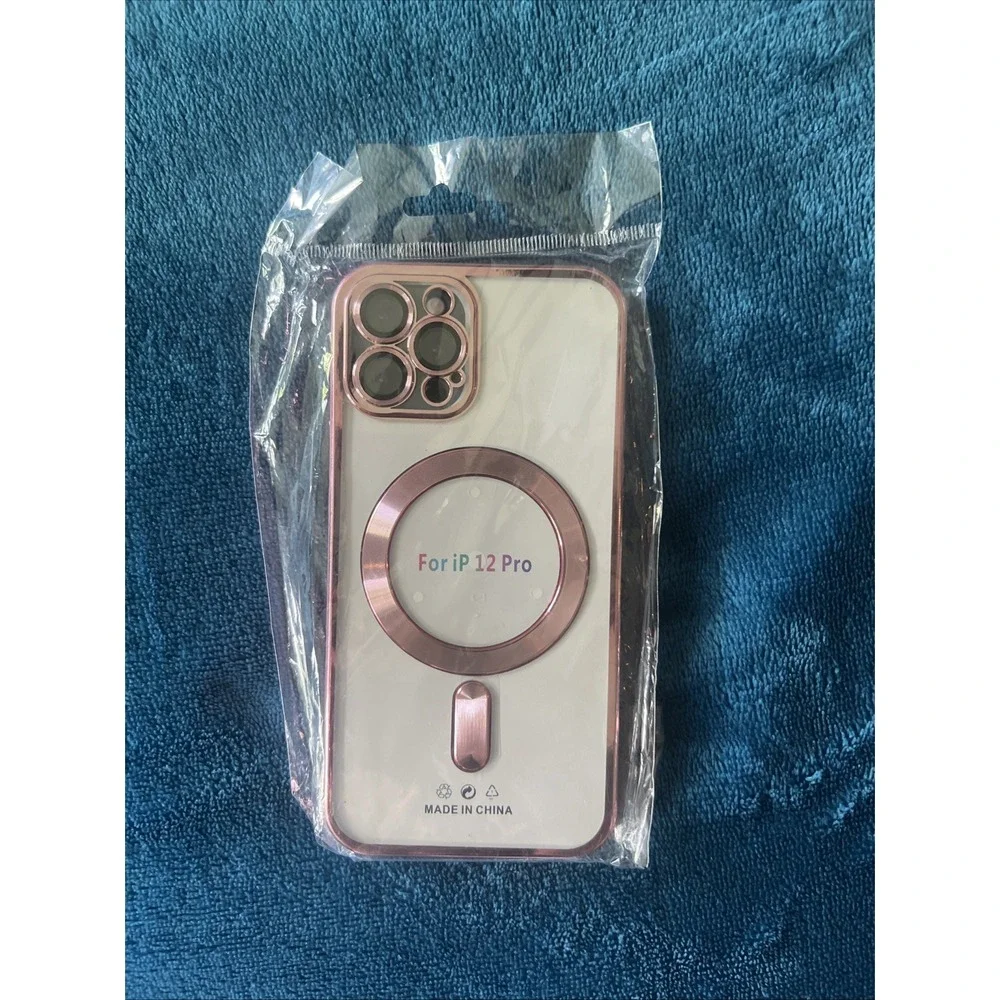 Shockproof Mag Safe TPU Case For iPhone 12 Pro.- ROSE GOLD